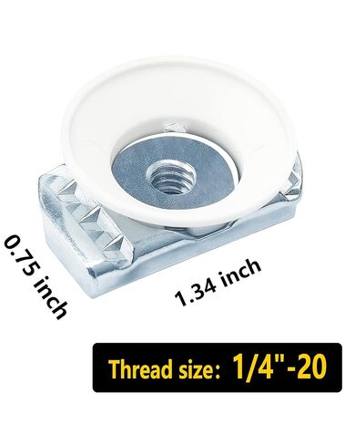 SIHAI 30-Pack 1/4"-20 Strut-Channel Cone Nuts, Position-Exact for Easy Installation, Corrosion-Resistant Zinc Plated, for Electrical & Mechanical Strut Channels in Kuwait