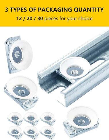 SIHAI 30-Pack 1/4"-20 Strut-Channel Cone Nuts, Position-Exact for Easy Installation, Corrosion-Resistant Zinc Plated, for Electrical & Mechanical Strut Channels in Kuwait