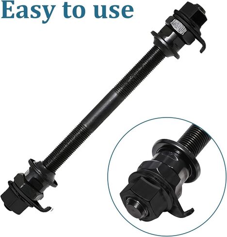 Bicycle Hub 3/8 Inch Black Flange Shaft Nut Kits, 16 PCS Bicycle Hub Flanged Axle Nut and Safety Washer Bicycles Wheel Axle Nuts with Front and Rear Bicycles Wheel Safety Washer, Black BicycleHub Par in Saudi Arabia