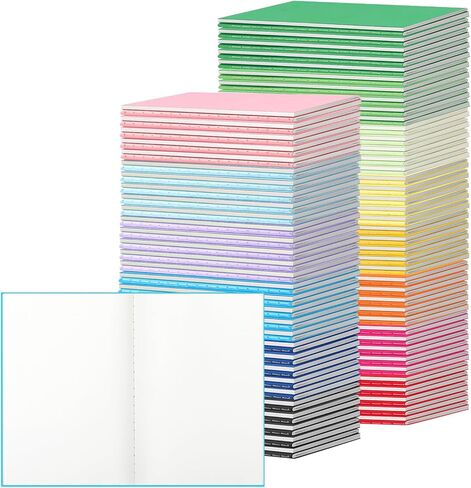 60 Pack Mini Pocket Contense Bookboy Browk ، مجلات كبيرة ، دفاتر صغيرة ، 3.5 × 5.5 ، 30 ورقة/60 صفحة ، دفاتر الملاحظات المصغرة للأطفال ، المسافر ، الطلاب ، اللوازم المدرسية (حزمة مبطنة ، 15 لونًا) in Kuwait