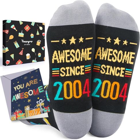 HAPPYPOP 30th Birthday Gifts Ideas - Gifts for 30 Year Olds Women Men, 30th Birthday Socks With Greeting Card in Kuwait