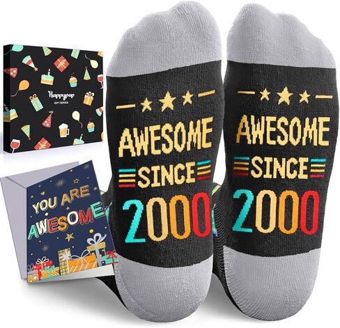 HAPPYPOP 30th Birthday Gifts Ideas - Gifts for 30 Year Olds Women Men, 30th Birthday Socks With Greeting Card in Kuwait