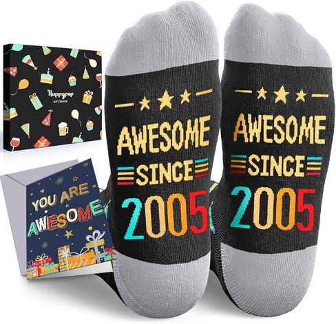 HAPPYPOP 30th Birthday Gifts Ideas - Gifts for 30 Year Olds Women Men, 30th Birthday Socks With Greeting Card in Kuwait