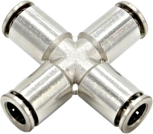 Pneumatic connector quick plug four-way butt joint 8 mm copper metal 6 mm hose four plug(TKC-PZA-10) in Saudi Arabia