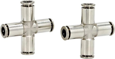 Pneumatic connector quick plug four-way butt joint 8 mm copper metal 6 mm hose four plug(TKC-PZA-10) in Saudi Arabia
