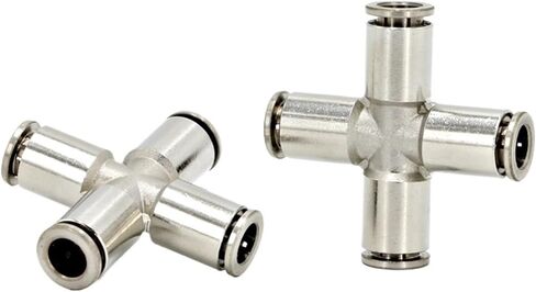 Pneumatic connector quick plug four-way butt joint 8 mm copper metal 6 mm hose four plug(TKC-PZA-10) in Saudi Arabia
