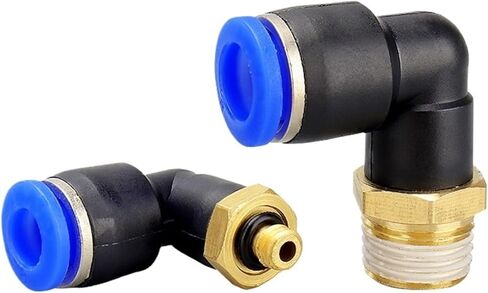Pneumatic tracheal connector quick plug connector threaded elbow PL8-02/4-M5/6-01/10-03/12-04(PL10-02) in Saudi Arabia