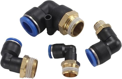 Pneumatic tracheal connector quick plug connector threaded elbow PL8-02/4-M5/6-01/10-03/12-04(PL10-02) in Saudi Arabia