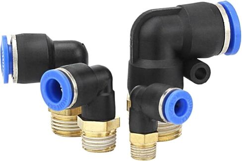 Pneumatic tracheal connector quick plug connector threaded elbow PL8-02/4-M5/6-01/10-03/12-04(PL10-02) in Saudi Arabia