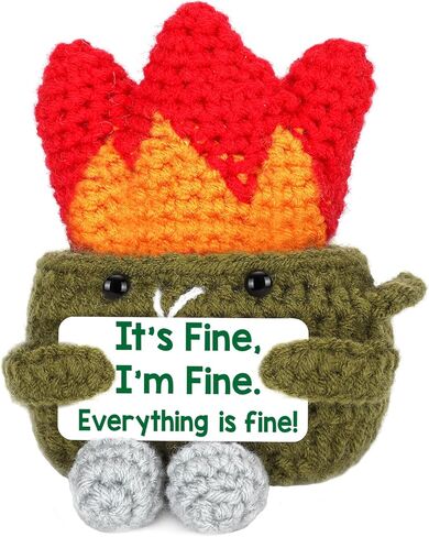 Funny Ummpster Crochet Fire ، شكرًا لك على تقدير هدايا للنساء رجال زميل في العمل معلم صديق ، عيد ميلاد وداع يسير بعيدًا عن إكسسوارات مكتب الهدايا ديكور عيد الميلاد in Kuwait