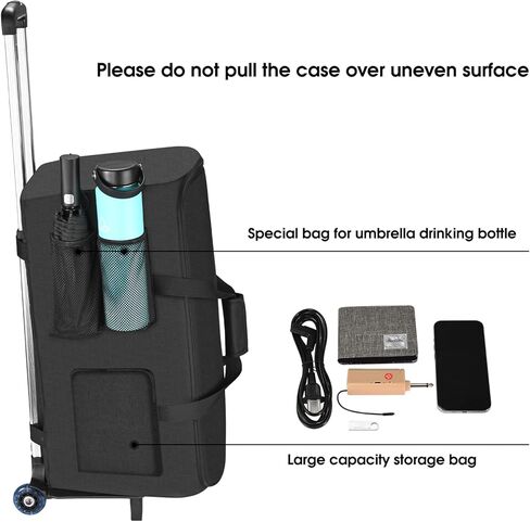 Growalleter Trolley Bag for JBL Partybox 120 Audio, JBLS Partybox 120 Outdoor Karaoke Specialized Travel Bag, Portable Speaker Trolley Bag, Multi-function Storage Bag in Saudi Arabia