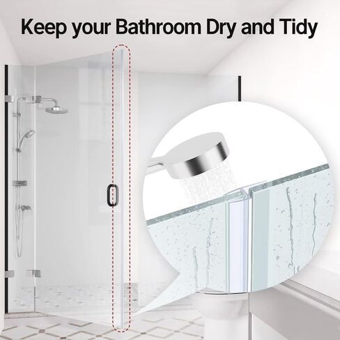 مجموعة سدادات باب الدش مكونة من 3 قطع، الجزء السفلي 91.44 سم، الجوانب والمدخل 76 بوصة، تناسب زجاج 3/8 بوصة، حاجز مقاوم للماء لباب الدش من مادة البولي كربونات فائقة الوضوح. in Saudi Arabia