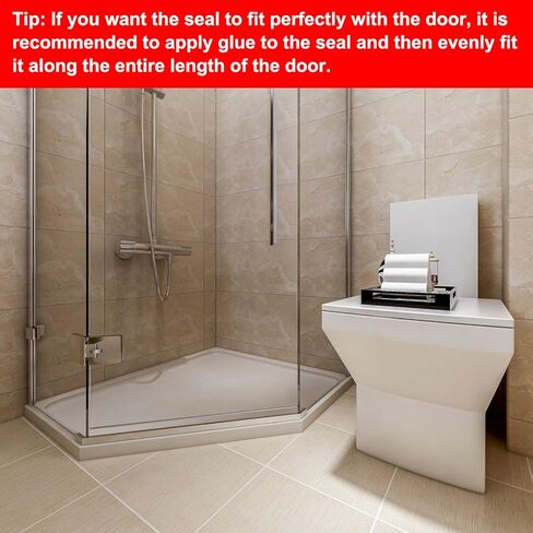 uxcell Shower Door Side Seal, H-Type Shower Door Sweep for 5/16" Glass 86.5" Long Silicone Frameless Glass Door Seal Strip, Stop Shower Leaks, Clear in Saudi Arabia