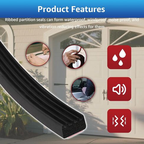 GUSUUI 326A0004 Service Kit Ribbed Bulkhead Seal 3/5" x 360", Service Kit Tonneau Cover Bulkhead Self Adhesive EPDM Ribbed Foam Rubber Seal for RV,Truck,Garage Door,Boat, Marine, Auto Tailgate in Kuwait