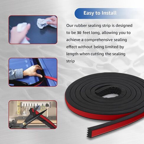 GUSUUI 326A0004 Service Kit Ribbed Bulkhead Seal 3/5" x 360", Service Kit Tonneau Cover Bulkhead Self Adhesive EPDM Ribbed Foam Rubber Seal for RV,Truck,Garage Door,Boat, Marine, Auto Tailgate in Kuwait