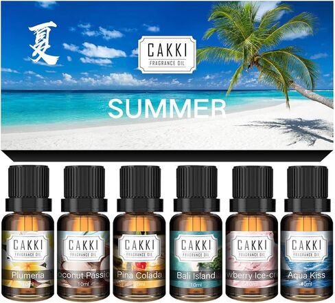 Essential Oils for Diffusers for Home, Floral Fragrance Oils Set, 6x10ml, Rose, Lavender, Chamomile, Eucalyptus, Orange Blossom, Jasmine, Aromatherapy Oils, for Candles Making, for Humidifiers in Kuwait
