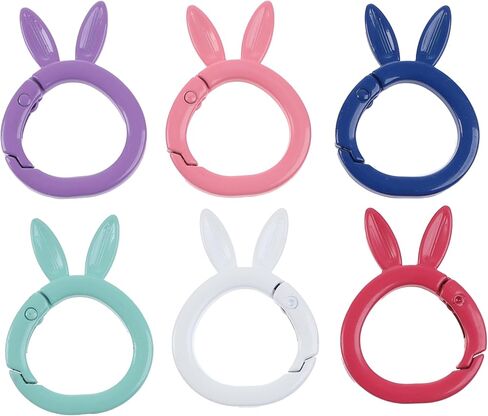 6Pack Heart Shape Carabiners Hook Clips Camping Accessories,Versatile Aluminum Key Holder for Outdoor Travel and Daily Use(Pink) in Saudi Arabia