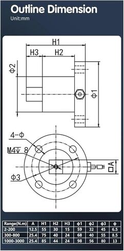 HAWIKVHK DYJN-103 Static Torque Sensor Torque Wrench Torque Wrench Square Head Rotation Force Calibration Automatic Assembly(3000N.M) in Saudi Arabia