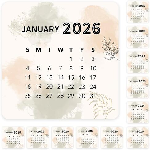 ملصقات شهرية صغيرة في Andaz Press ، ملصقات Mini Square Monthly شهرية للمخططين ، 24 ملصقات مخطط Mini 2025 in Saudi Arabia