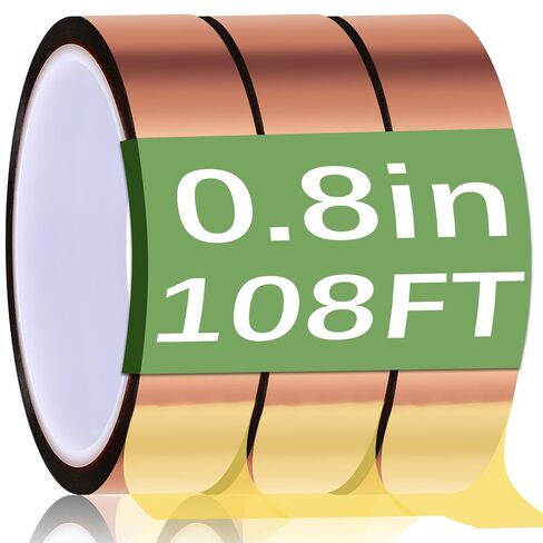 6 PCs 10mm x33m (108ft) شريط تسامي يصل إلى 250 ℃ (480 فهرنهايت) للانتقال الحراري مقاوم للحرارة ارتفاع درجة الحرارة اللصق للحسارة لا توجد لوحات لحام البقايا in Kuwait