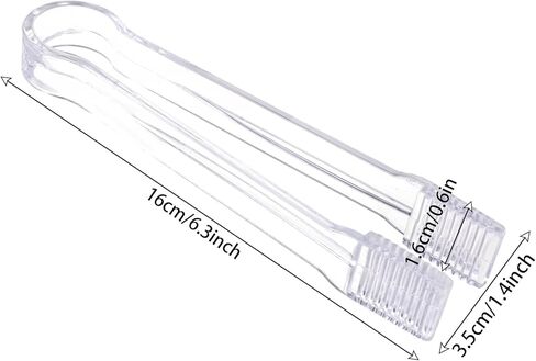 12Pcs Clear Plastic Ice Scoops Tongs Set, Small Tongs for Serving Food, Mini Candy Scoops for Candy Buffet Dry Goods Freezer Bin Canisters (Clear) in Saudi Arabia