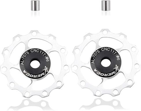 2pcs الدراجة الخلفية derailleur ، derailleurs ، وعجلات الدليل بكرة الأسطوانة ، محامل السيراميك ، ملحقات الدراجات derailleur 11t (الأحمر) in Kuwait