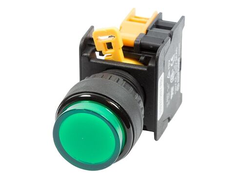 Alpinetech LXL-22 22mm 1NO مفتاح ضغط مؤقت 24V AC DC LED مضيء (أخضر) in Kuwait