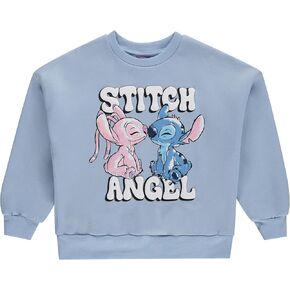 Disney Girls Lilo and Stitch Fashion Sweatshirt Collegiate Athletic Crewneck Sweatshirt - Lilo and Stitch Sweatshirt in Saudi Arabia