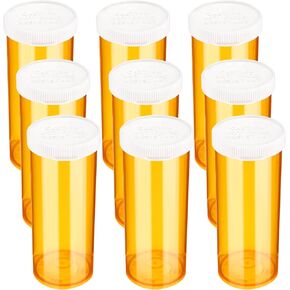Empty Pill Bottles with Caps, Small Medicines Bottle Plastic Vials Easy Open Medication Vials Containers Clear Travel Pill Cases Organizers (13 Dram, 9 Pcs) in Saudi Arabia