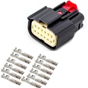 ECARCONETS Automotive Cable Connector Molex 12-Pin Waterproof 33472-1216 33482-6370 Male/Female Transducer Plug Adapter & Socket Housing with Terminals (Female) in Saudi Arabia