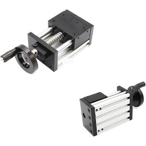 HHBL8I CNC وحدة المحرك الخطي اليدوي لجدول السكتة الدماغية أداة نقش السفر النجارة الكرة اللولبية الخطية دليل الحركة السكك الحديدية الشريحة (مع مقياس الليزر، 50 مم) in Kuwait