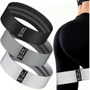 WTYIY Fabric Resistance Bands for Working Out, 3-Level Non-Slip Exercise Bands for Men and Women, Booty Bands Equipment for Home Workout, Pilates, Yoga, Fitness. in Kuwait