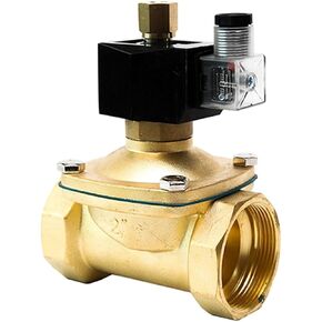 2" Brass Waterproof Solenoid Valve 220v 24V 12V 220V 110V Normally Open(G-24VAC-NBR-SEAL) in Kuwait
