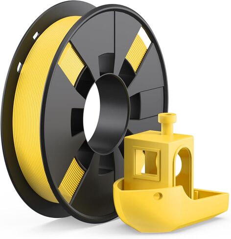 High Speed PLA Filament 1.75mm for 3D Printer, 250g 3D Printer Filament, Dimensional Accuracy ±0.02mm, Clog-Free, Smoothly Feeding, Tangle-Free (Yellow) in Saudi Arabia