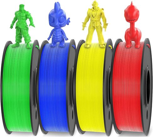 High Speed PLA Filament 1.75mm for 3D Printer, 250g 3D Printer Filament, Dimensional Accuracy ±0.02mm, Clog-Free, Smoothly Feeding, Tangle-Free (Yellow) in Saudi Arabia