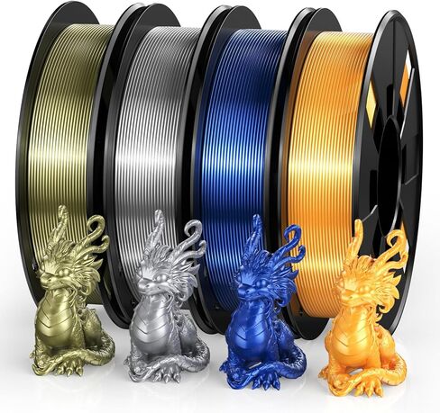 High Speed PLA Filament 1.75mm for 3D Printer, 250g 3D Printer Filament, Dimensional Accuracy ±0.02mm, Clog-Free, Smoothly Feeding, Tangle-Free (Yellow) in Saudi Arabia