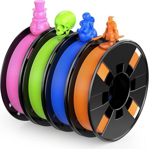 High Speed PLA Filament 1.75mm for 3D Printer, 250g 3D Printer Filament, Dimensional Accuracy ±0.02mm, Clog-Free, Smoothly Feeding, Tangle-Free (Yellow) in Saudi Arabia