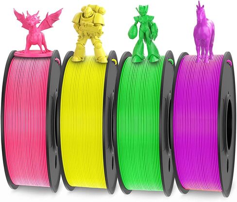 High Speed PLA Filament 1.75mm for 3D Printer, 250g 3D Printer Filament, Dimensional Accuracy ±0.02mm, Clog-Free, Smoothly Feeding, Tangle-Free (Yellow) in Saudi Arabia