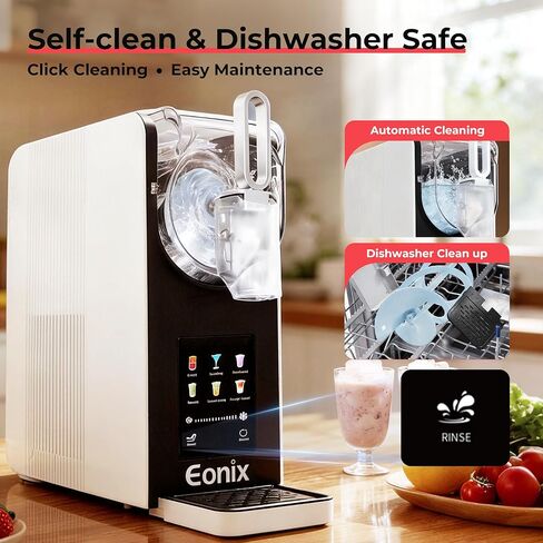 آلة سلاشي لا تحتاج إلى ثلج، آلة سلاشي 64 أونصة للمنزل مع وظيفة التنظيف التلقائي، صانع المشروبات المجمدة التجارية، 6 برامج محددة مسبقًا، شاشة LED، مارغريتا مجمدة، فرابيه، ميلك شيك ﻿ in Kuwait