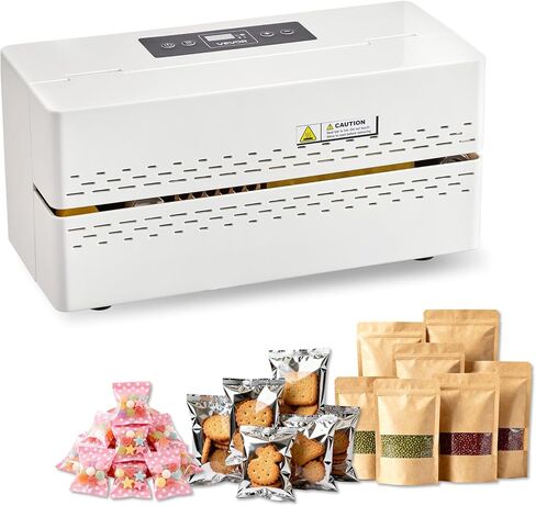 VEVOR Continuous Sealing Machine, 0.32-0.47 in Seal Width, Automatic Continuous Band Sealer with Digital Temperature Control, Automatic Shutdown, Heat Sealing Machine for 0.002-0.0.008 in Plastic Bags in Saudi Arabia