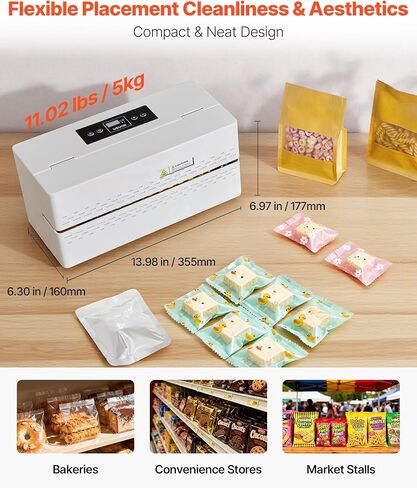 VEVOR Continuous Sealing Machine, 0.32-0.47 in Seal Width, Automatic Continuous Band Sealer with Digital Temperature Control, Automatic Shutdown, Heat Sealing Machine for 0.002-0.0.008 in Plastic Bags in Saudi Arabia