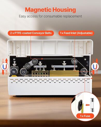 VEVOR Continuous Sealing Machine, 0.32-0.47 in Seal Width, Automatic Continuous Band Sealer with Digital Temperature Control, Automatic Shutdown, Heat Sealing Machine for 0.002-0.0.008 in Plastic Bags in Saudi Arabia