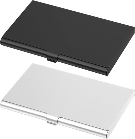 2 حزمة Metal Business Card Card ، ألومنيوم سبيكة فليب غلاف الأسم in Kuwait