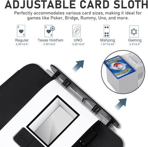 L.DROPLET Automatic Card Shuffler 1-2 Decks Low Nois with AUTO & Manual Mode, Rechargeable & Portable Shuffler Machine for UNO, Poker, Phase 10, Skip-Bo, Texas Hold'em, Blackjack, Cards Game in Saudi Arabia