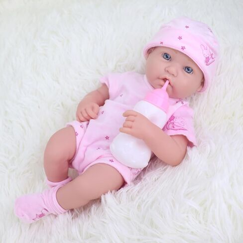 UNICORN ELEMENT 14 Inch Baby Doll with Accessories, Reborn 14 inch Baby Dolls Clothes Included Feeding Bottles, Diapers, Pacifier, Best Gift for Ages 3+ in Saudi Arabia