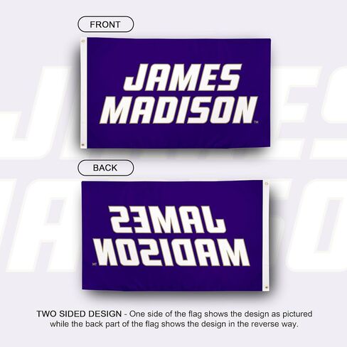 Desert Cactus James Madison University Flag - 3 x 5 Feet Dukes JMU Banner, Indoor/Outdoor Durable Fabric Display (Style J) in Saudi Arabia