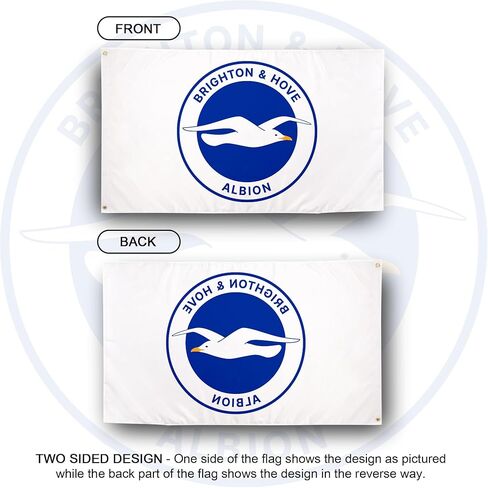 Desert Cactus Brighton & Hove Albion Flag BHAFC Seagulls 100% Polyester Indoor Outdoor 3x5 feet Officially Licensed Gear (Design C) in Saudi Arabia