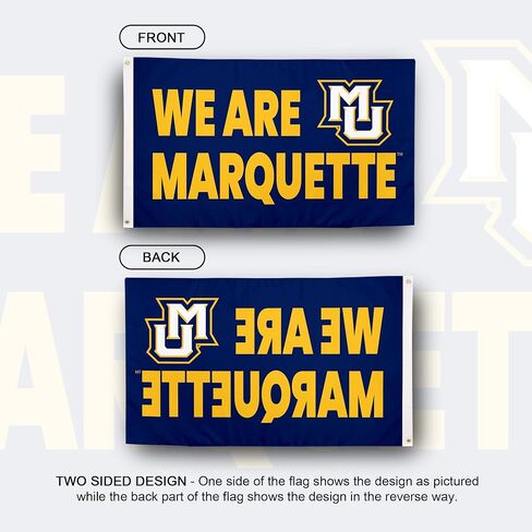 Desert Cactus Marquette University Flag - 3 x 5 Feet Golden Eagles MU Banner, Indoor/Outdoor Durable Fabric Display (Style G) in Saudi Arabia
