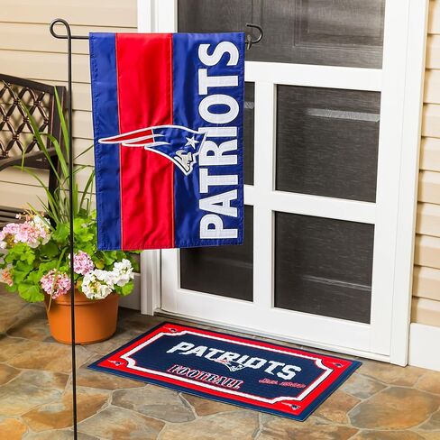 Team Sports America NFL New England Patriots Embroidered Logo Applique Garden Flag, 12.5 x 18 inches Indoor Outdoor Double Sided Decor for Football Fans in Saudi Arabia