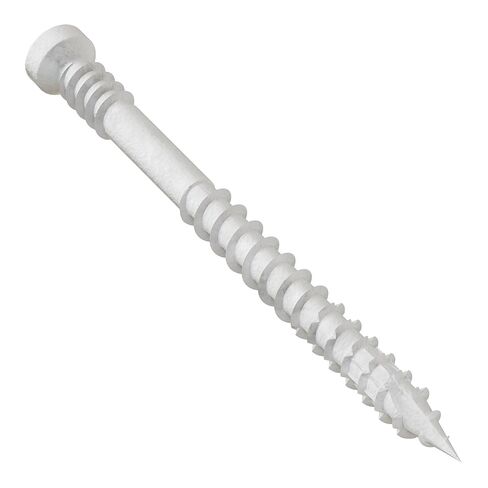 Simpson Strong-Tie FT07200R100W Finish Trim Screw — #7 x 2 in. T10, Trim-Head, Quik Guard, White (100-Qty) in Saudi Arabia